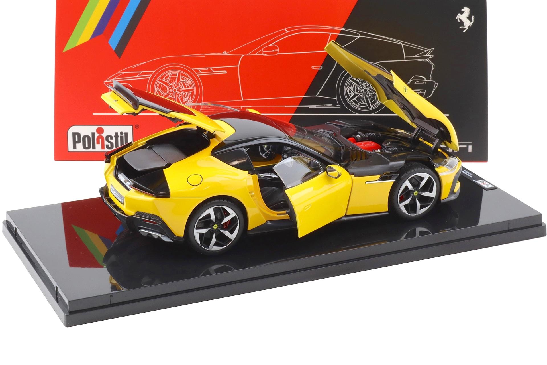 1:18 Polistil Ferrari 12Cilindri Coupe 2024 Modena yellow with Showcase Limited