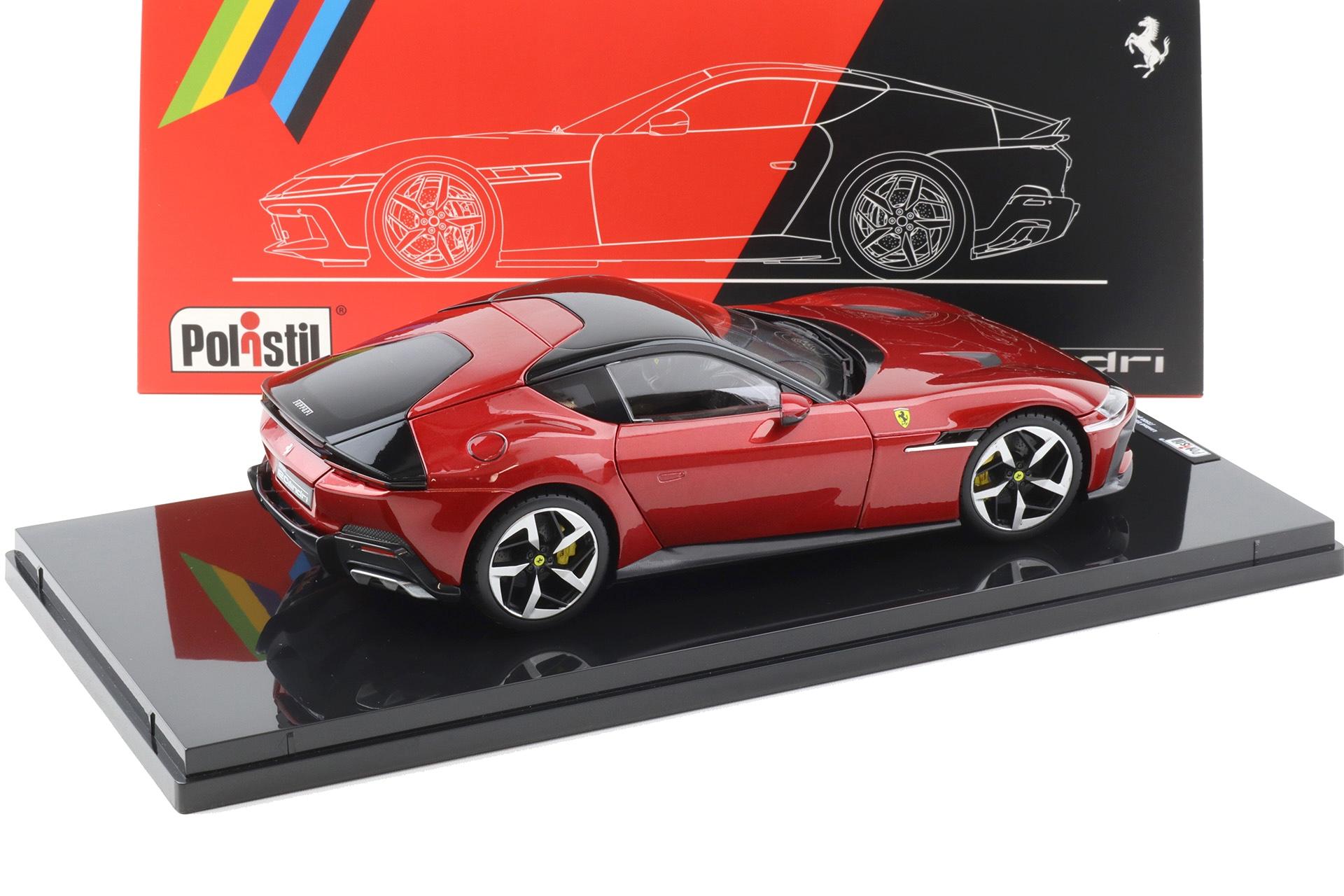 1:18 Polistil Ferrari 12Cilindri Coupe 2024 Rosso Imola red with Showcase Limited