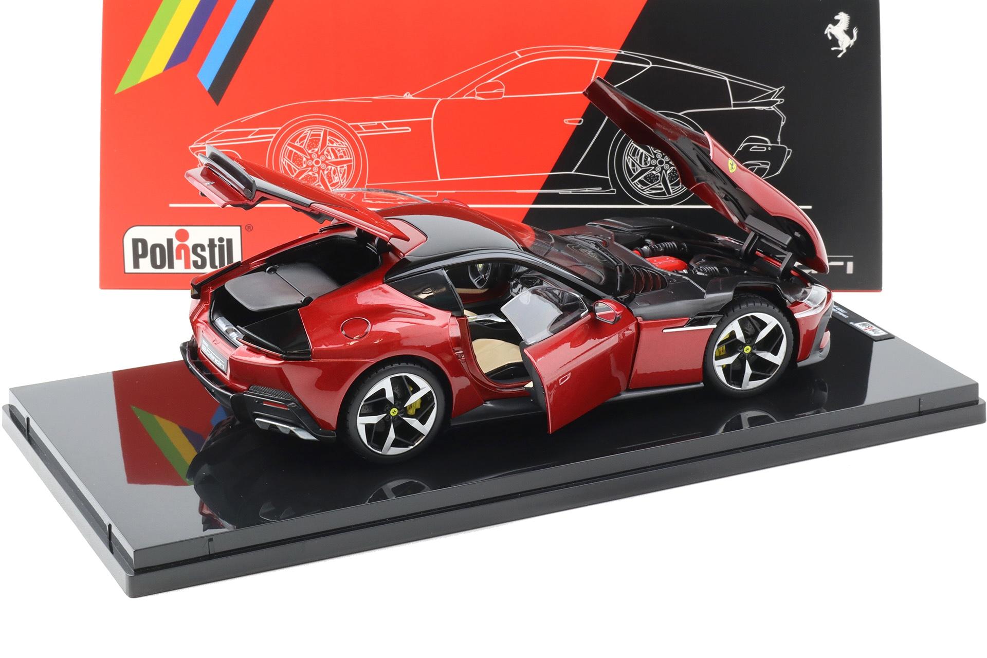 1:18 Polistil Ferrari 12Cilindri Coupe 2024 Rosso Imola red with Showcase Limited