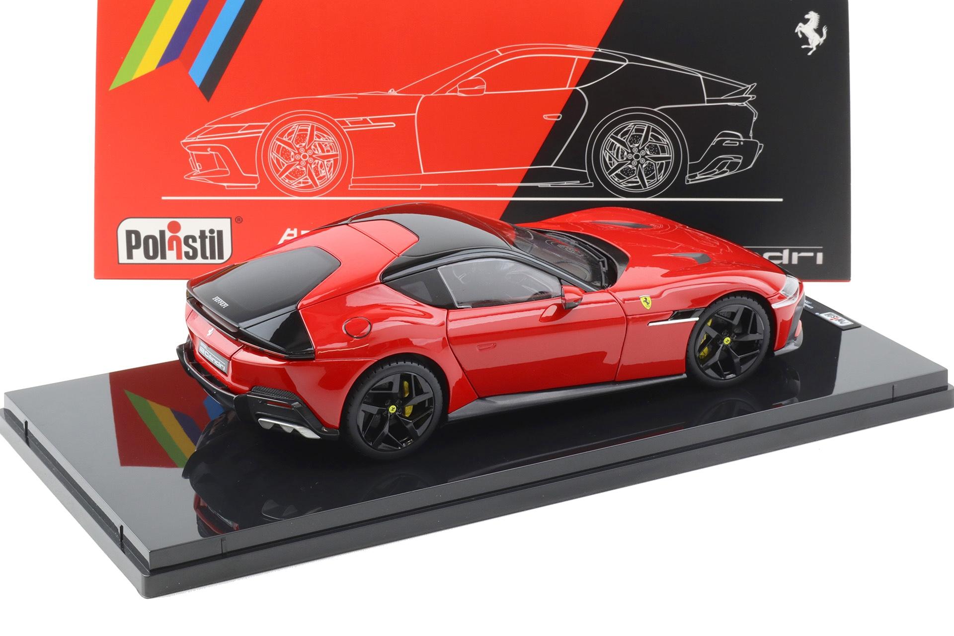 1:18 Polistil Ferrari 12Cilindri Coupe 2024 Rosso Corsa red with Showcase Limited