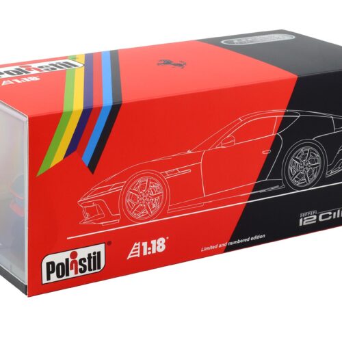 1:18 Polistil Ferrari 12Cilindri Coupe 2024 Rosso Corsa red with Showcase Limited