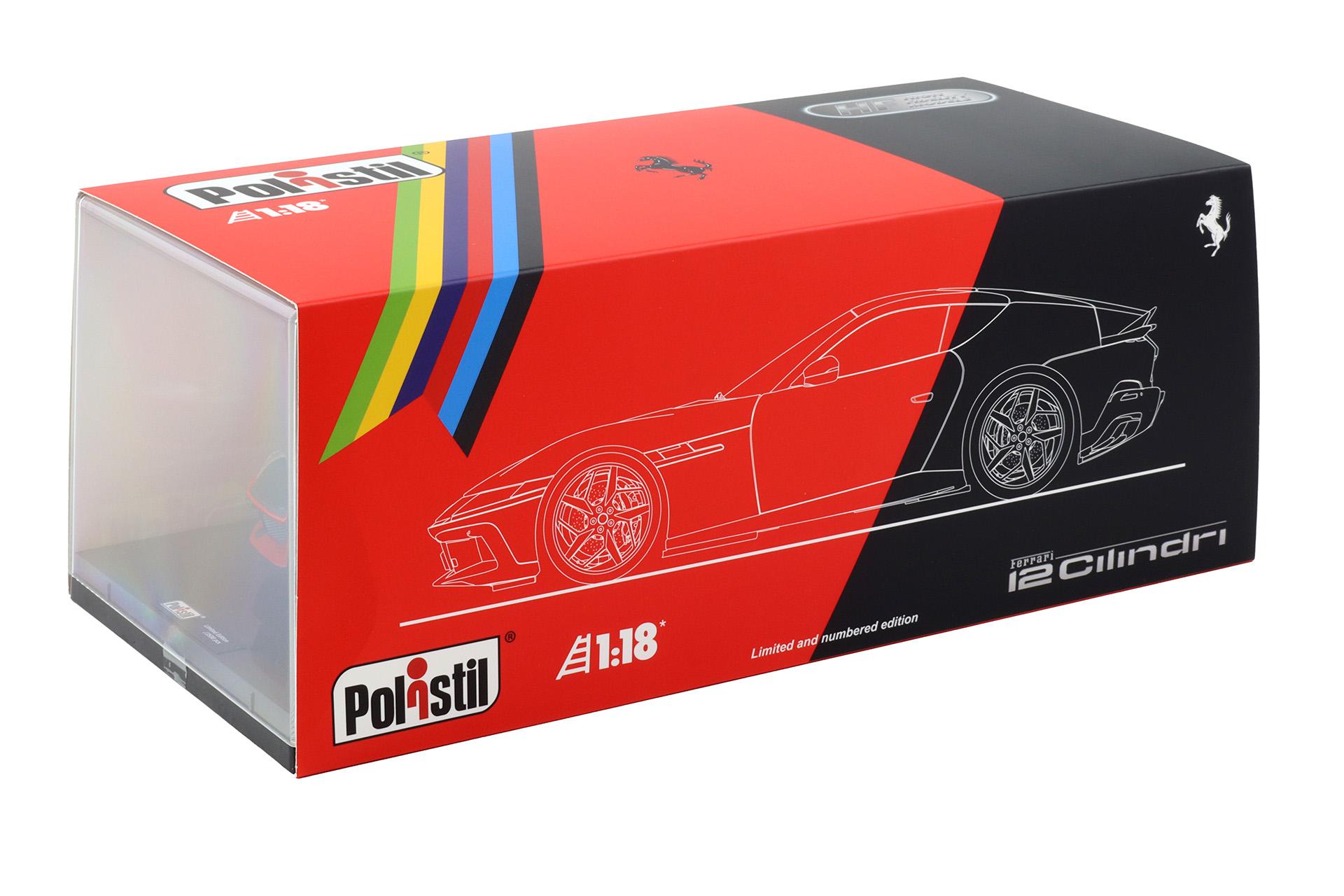 1:18 Polistil Ferrari 12Cilindri Coupe 2024 Rosso Corsa red with Showcase Limited