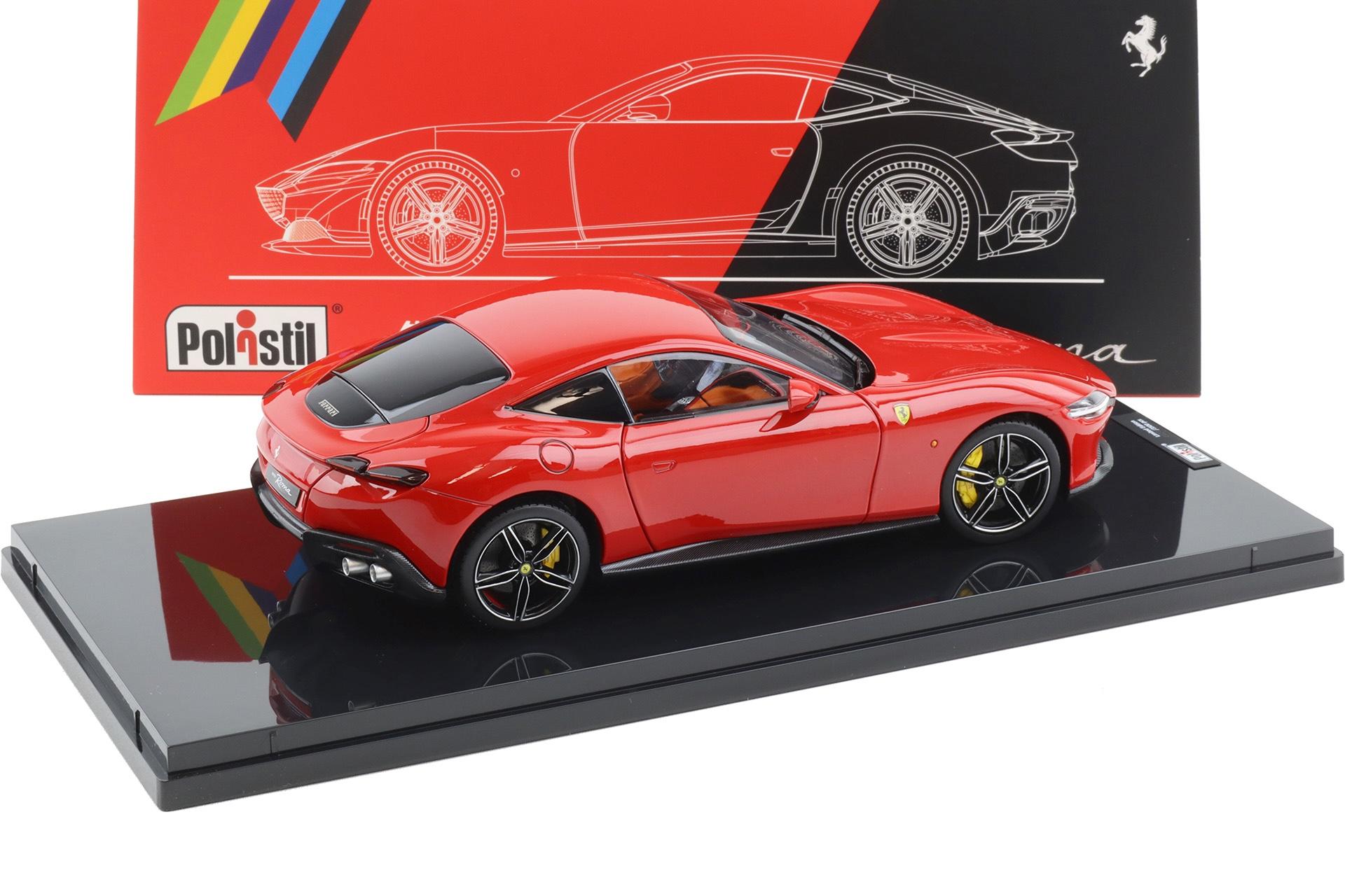 1:18 Polistil Ferrari Roma Coupe 2019 Rosso Corsa red with Showcase Limited