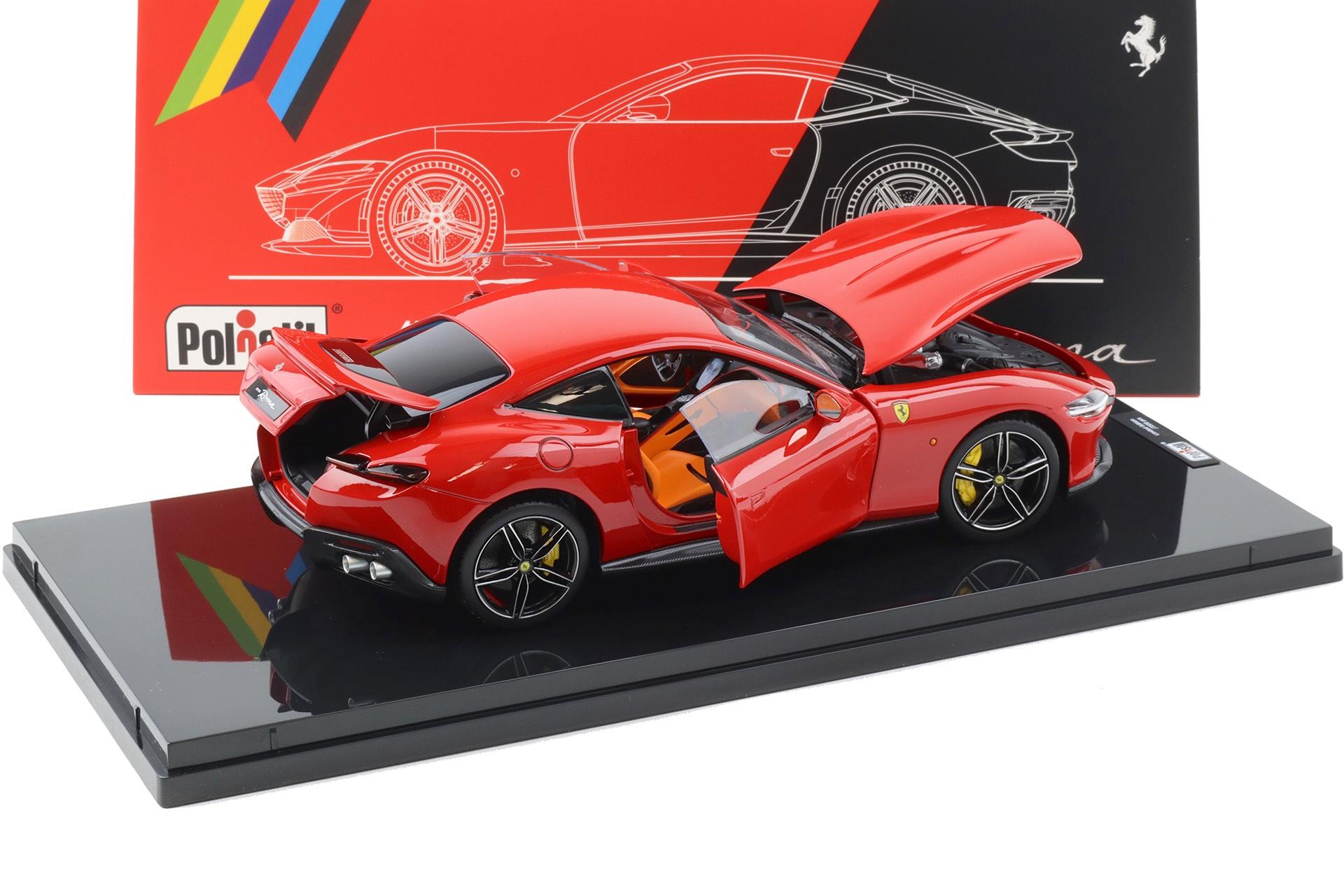1:18 Polistil Ferrari Roma Coupe 2019 Rosso Corsa red with Showcase Limited