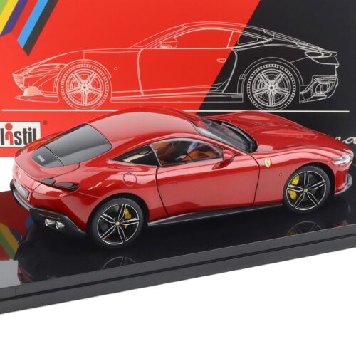 1:18 Polistil Ferrari Roma Coupe 2019 Rosso Magma red metallic with Showcase Limited