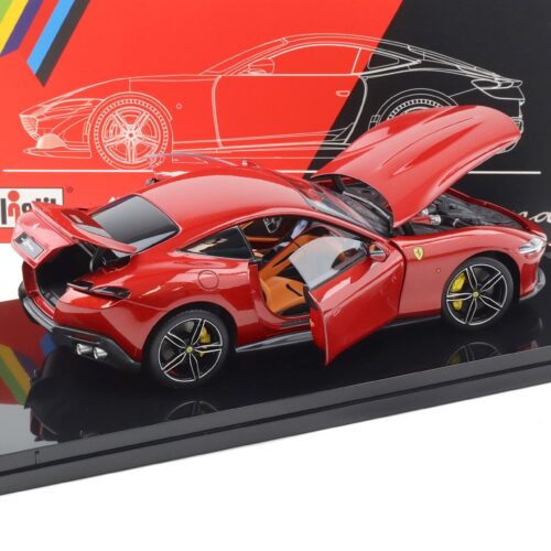 1:18 Polistil Ferrari Roma Coupe 2019 Rosso Magma red metallic with Showcase Limited