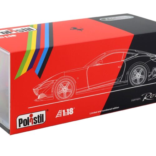 1:18 Polistil Ferrari Roma Coupe 2019 Rosso Magma red metallic with Showcase Limited