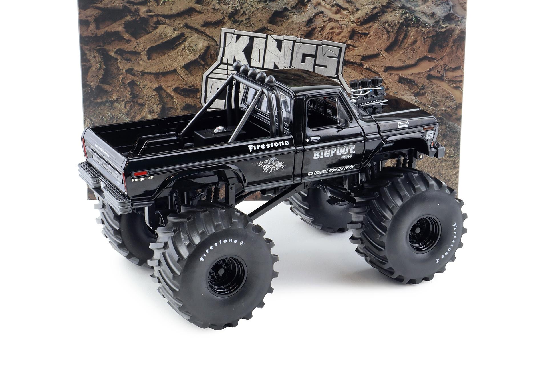 1:18 Greenlight 1974 Ford F-250 Bigfoot Monster Truck Black Bandit Edition