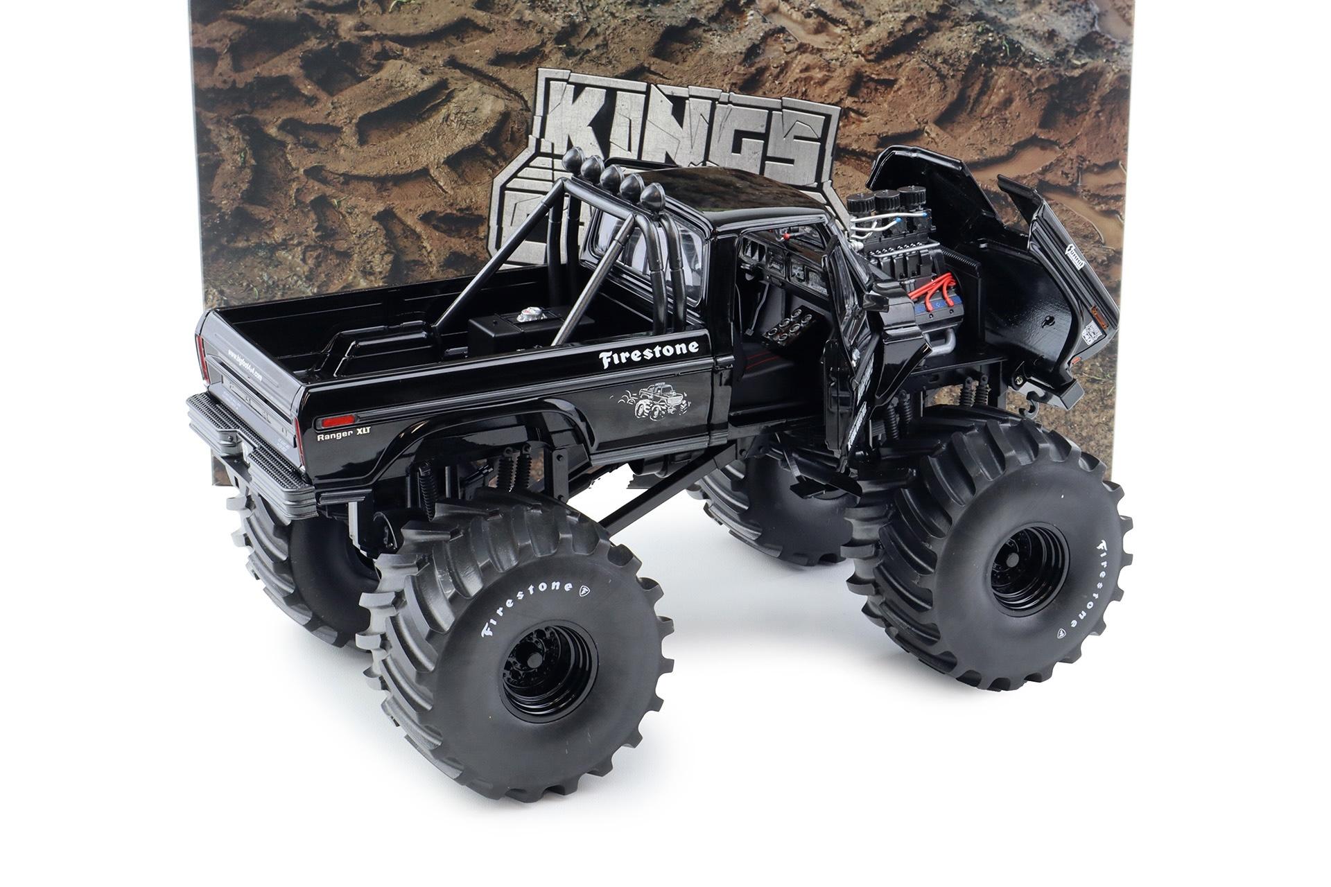 1:18 Greenlight 1974 Ford F-250 Bigfoot Monster Truck Black Bandit Edition