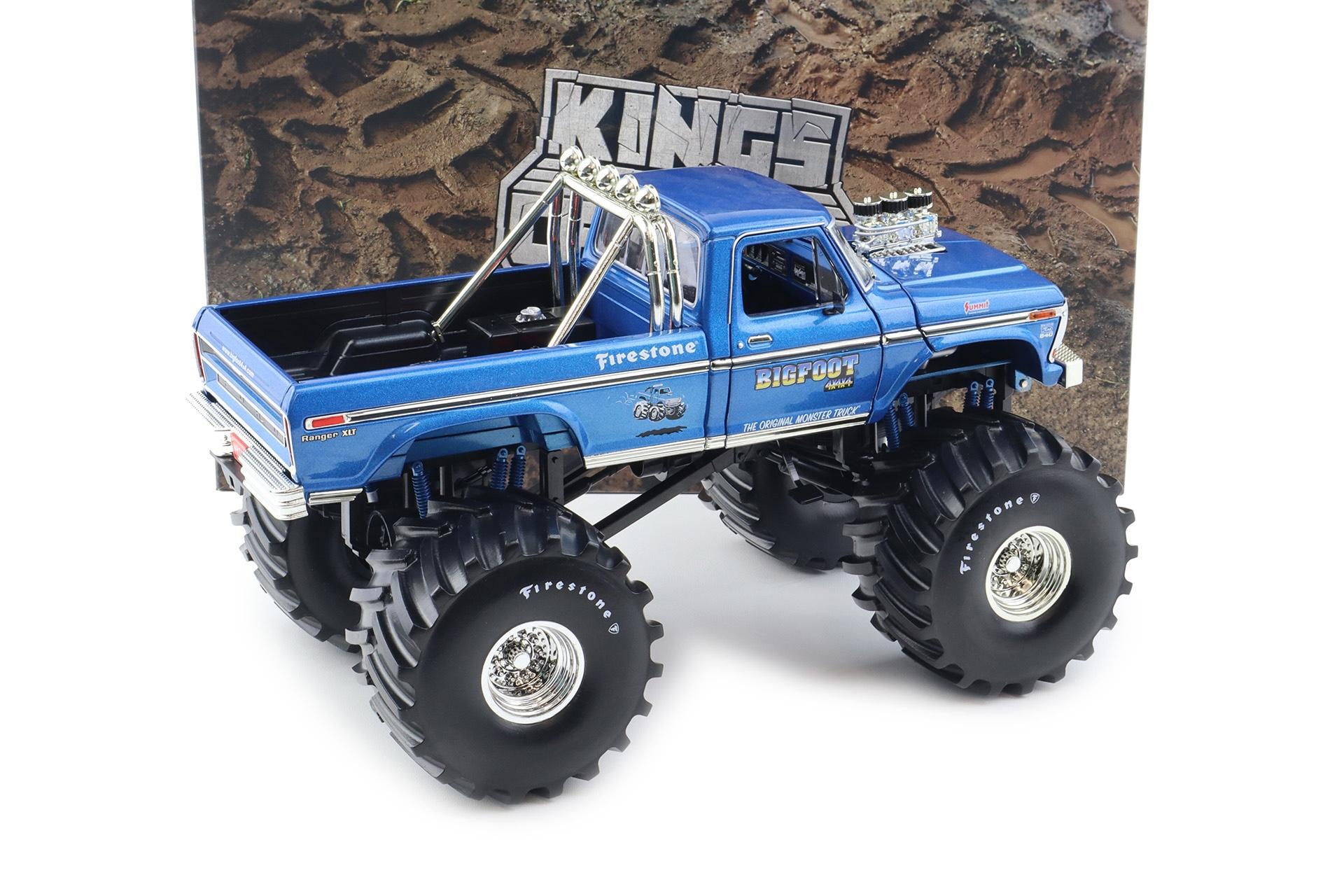1:18 Greenlight 1974 Ford F-250 Bigfoot Monster Truck The Original blue metallic