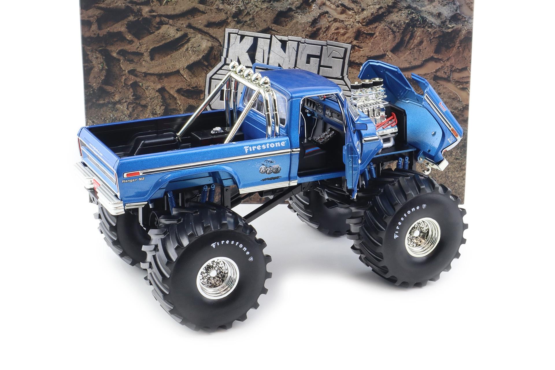 1:18 Greenlight 1974 Ford F-250 Bigfoot Monster Truck The Original blue metallic