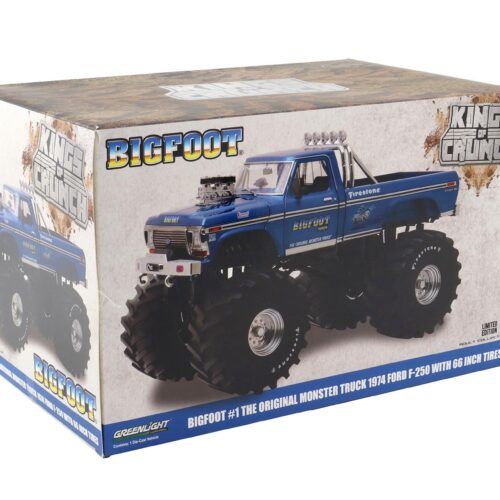 1:18 Greenlight 1974 Ford F-250 Bigfoot Monster Truck The Original blue metallic