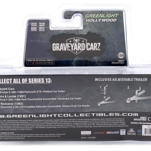1:64 Greenlight Hollywood Hitch&Tow Graveyard Carz Dodge D-200 + Plymouth GTX