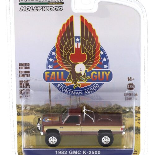 1:64 Greenlight 1982 GMC K-2500 Sierra Grande Wideside FALL GUY Stuntman Associa