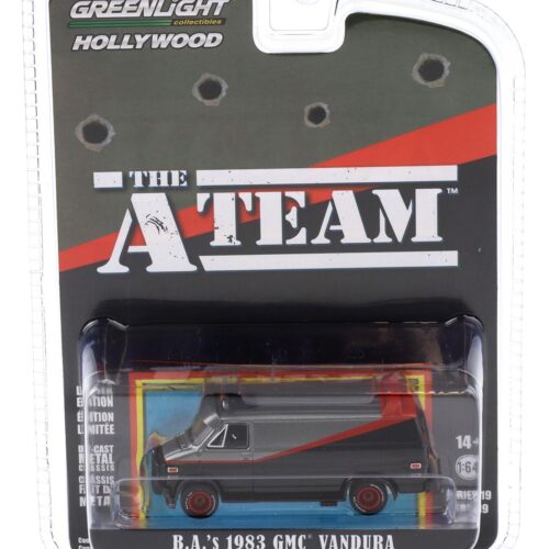 1:64 Greenlight B.A.Â´s 1983 GMC Vandura Van The A-Team grey/red/black