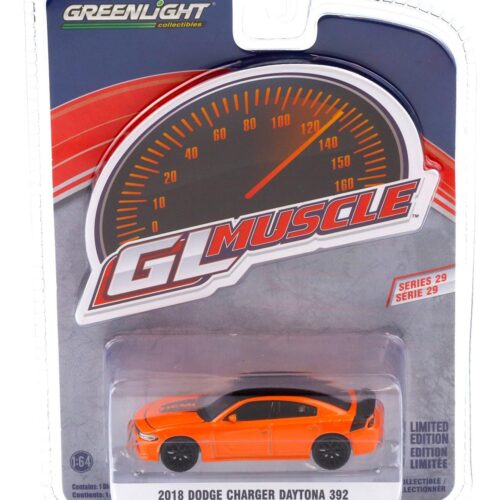 1:64 Greenlight GL Muscle 2018 Dodge Charger Daytona 392 Go Mango