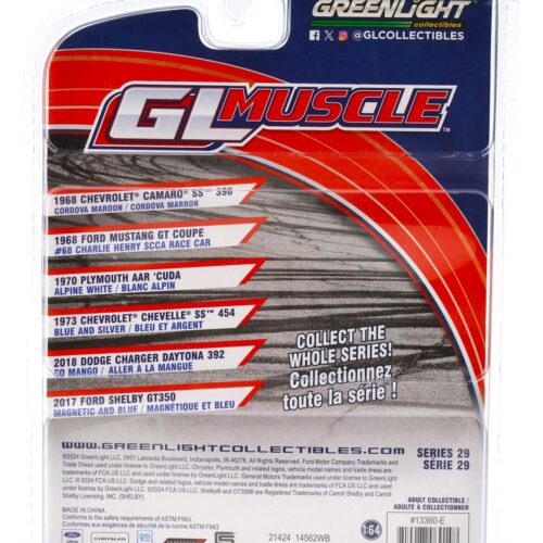 1:64 Greenlight GL Muscle 2018 Dodge Charger Daytona 392 Go Mango