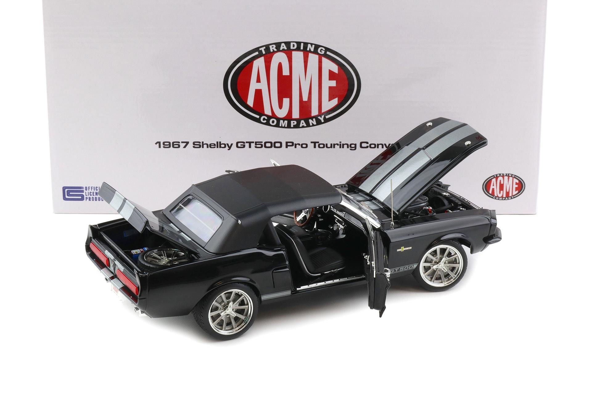 1:18 ACME Exclusive 1967 Shelby GT500 Pro Touring Convertible black - Limited 120 pcs.
