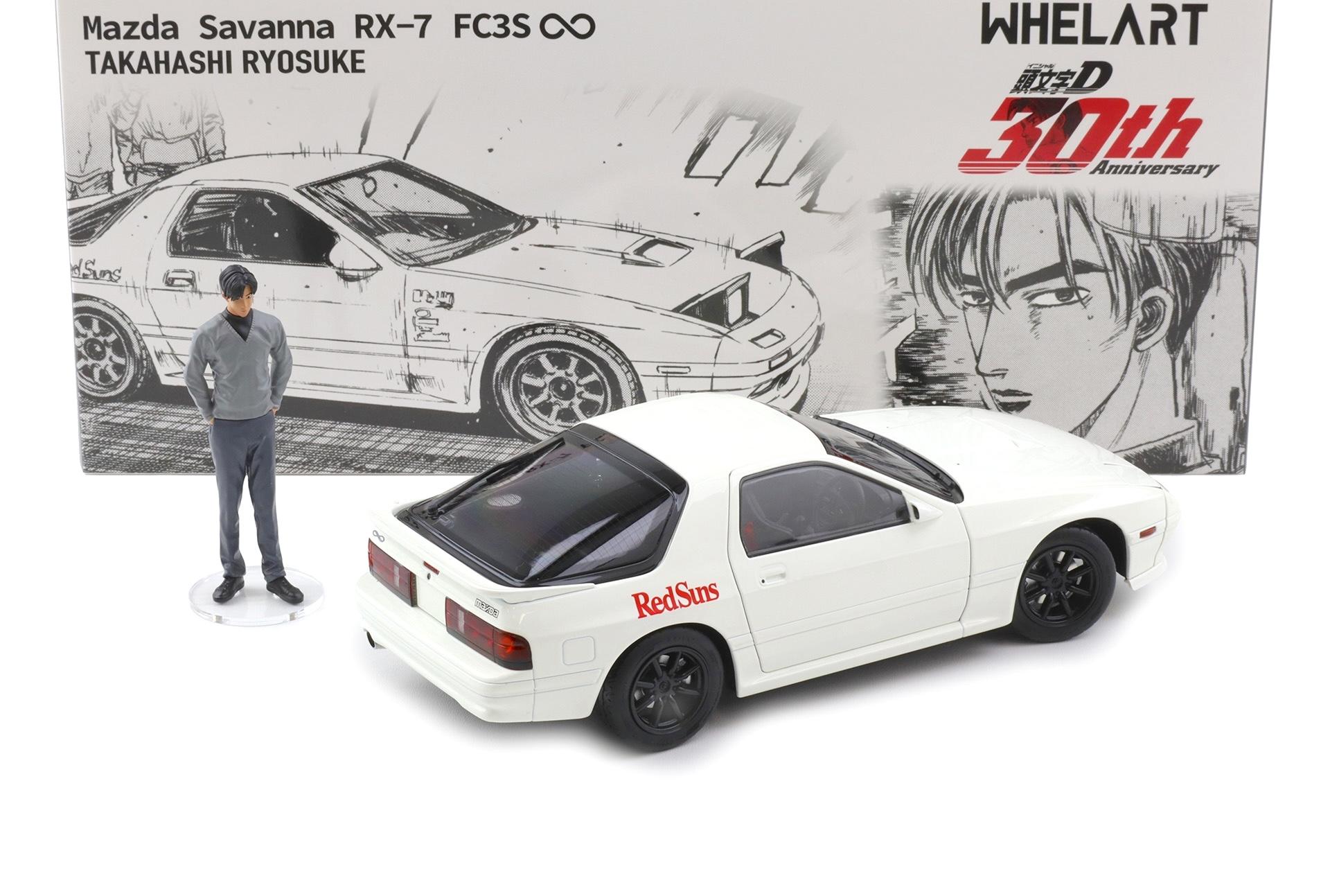 1:18 Whelart Mazda Savanna RX-7 FC3S Initial D 30th Anniversary Takahashi Ryosuke