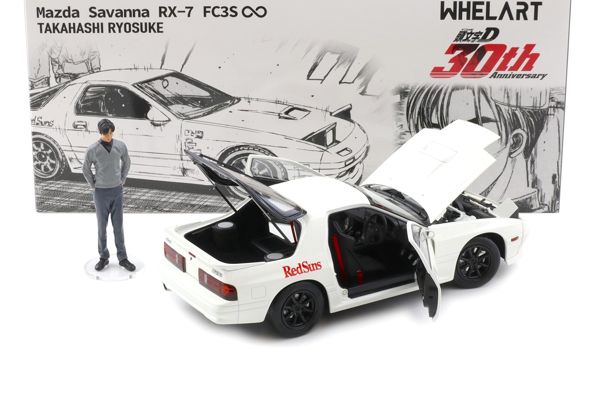 1:18 Whelart Mazda Savanna RX-7 FC3S Initial D 30th Anniversary Takahashi Ryosuke