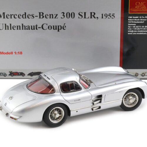 1:18 CMC Mercedes 300 SLR Uhlenhaut Coupe 1955 silver First Edition M-076