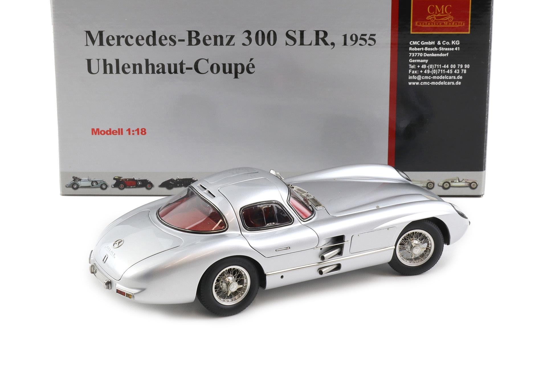 1:18 CMC Mercedes 300 SLR Uhlenhaut Coupe 1955 silver First Edition M-076