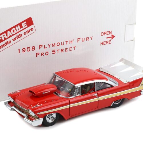 1:24 Danbury Mint 1958 Plymouth Fury Pro Street red with box