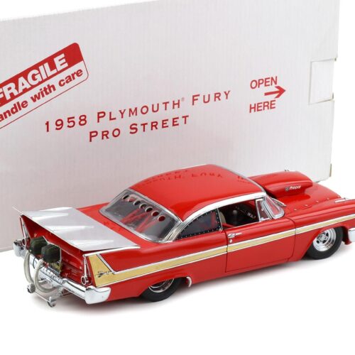 1:24 Danbury Mint 1958 Plymouth Fury Pro Street red with box