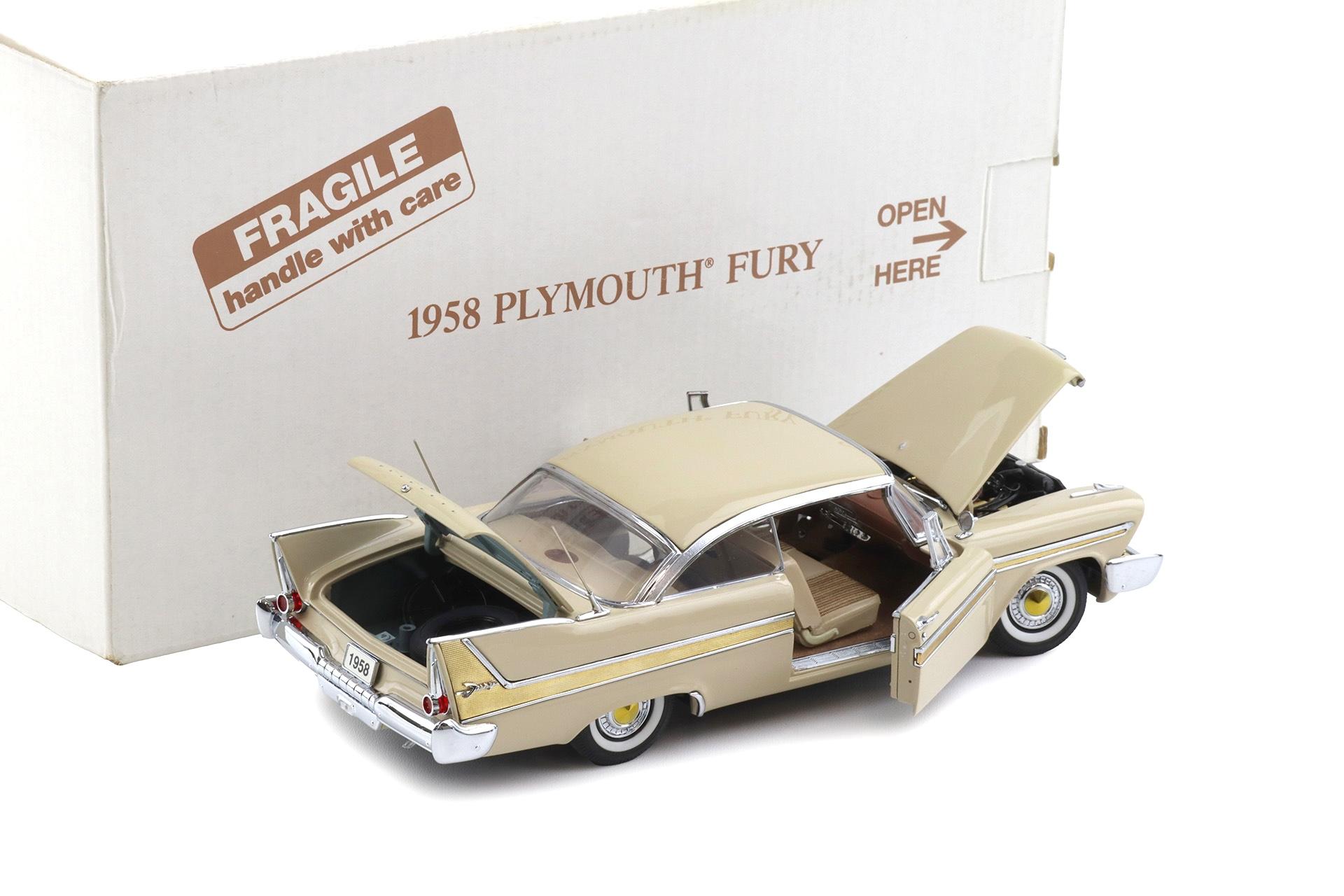 1:24 Danbury Mint 1958 Plymouth Fury Buckskin beige with box