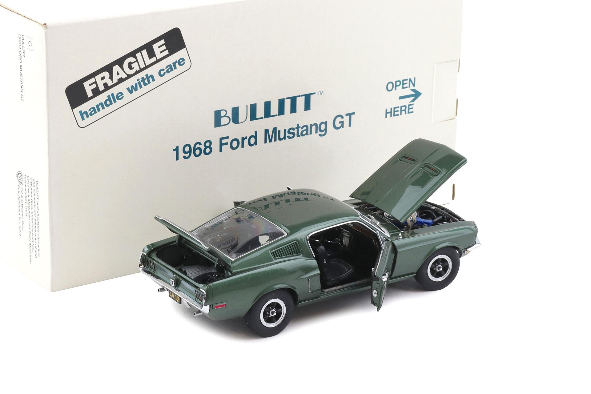 1:24 Danbury Mint 1968 Ford Mustang GT Coupe BULLITT highland green with box
