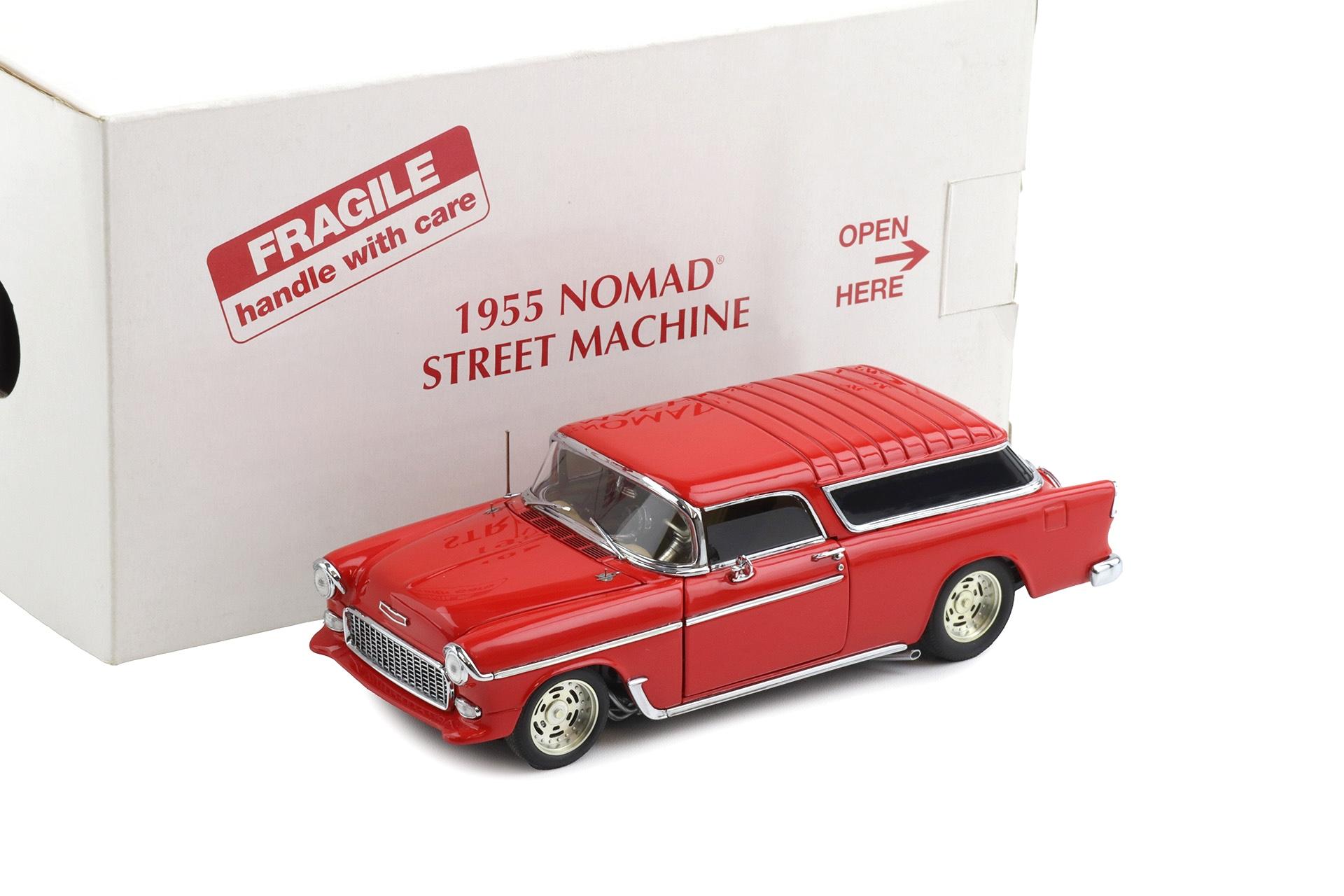 ID 110639 orig.jpg 1:24 Danbury Mint 1955 Chevrolet Nomad Street Machine Torch red with box