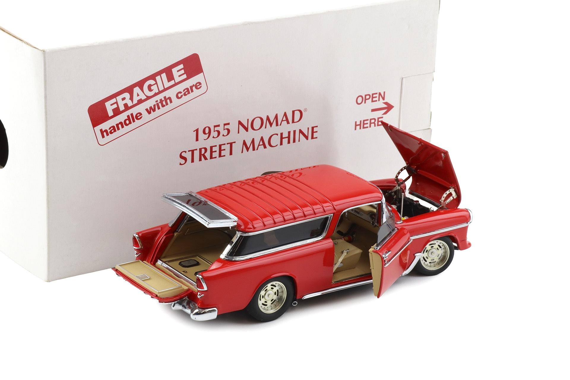 1:24 Danbury Mint 1955 Chevrolet Nomad Street Machine Torch red with box