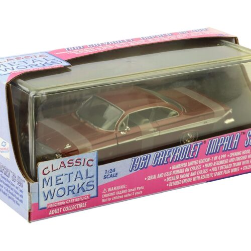 1:24 Classic Metal Works 1961 Chevrolet Impala SS 409 red metallic with Showcase