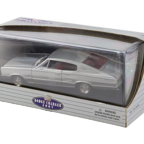 1:24 Classic Metal Works 1967 Dodge Charger silver metallic with Showcase