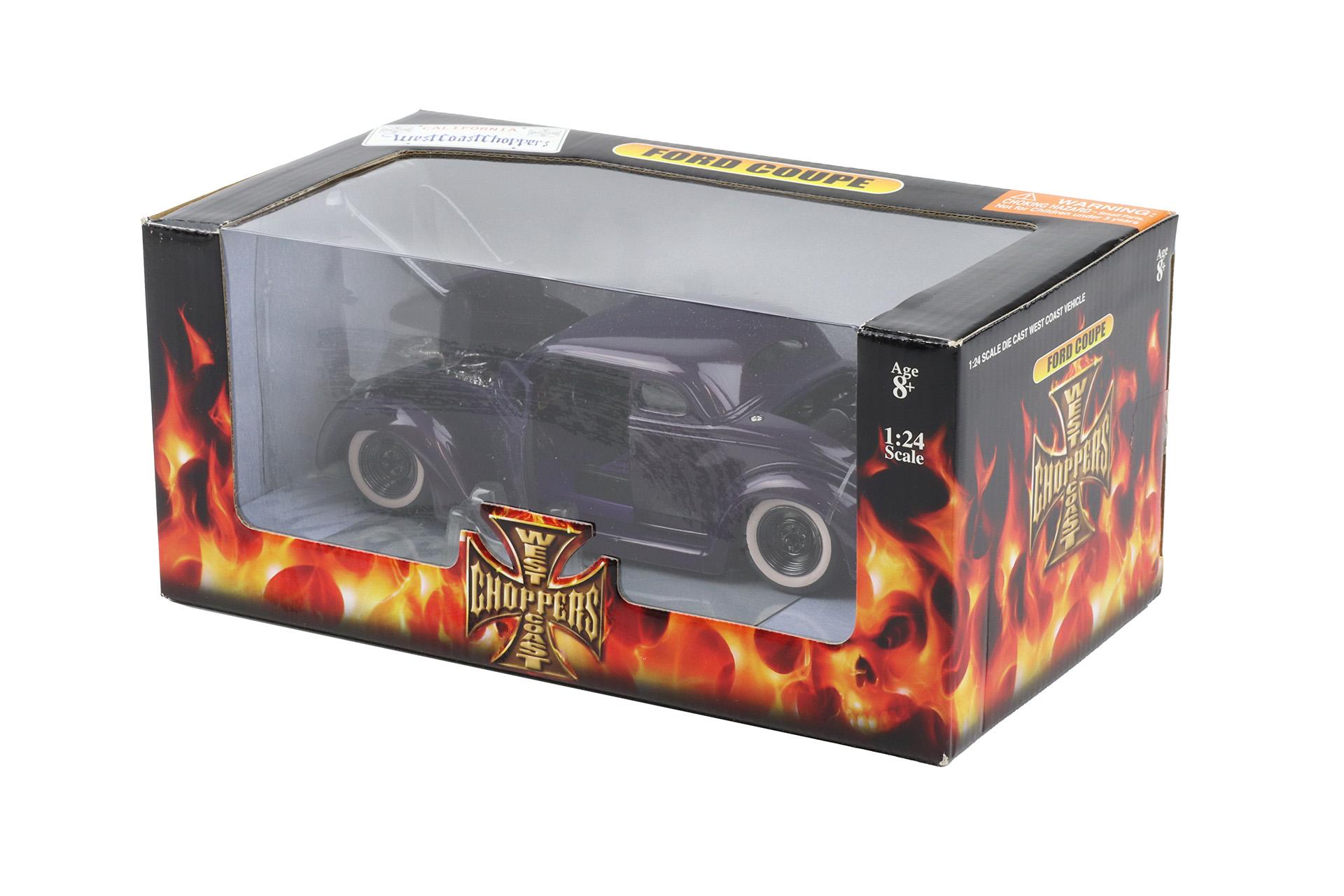 1:24 West Coast Choppers Ford Coupe Street Rod purple metallic