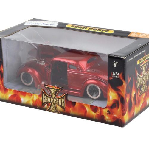 1:24 West Coast Choppers Ford Coupe Street Rod red metallic