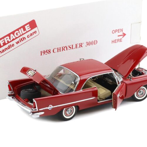 1:24 Danbury Mint 1958 Chrysler 300D Sport Coupe Matador red with box