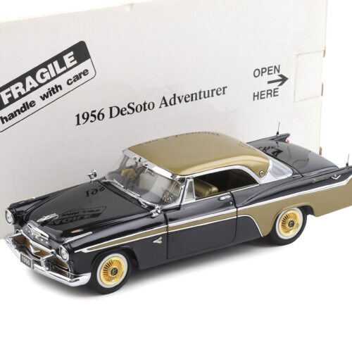 1:24 Danbury Mint 1956 DeSoto Adventurer 2-Door Coupe Jet black/ gold with box