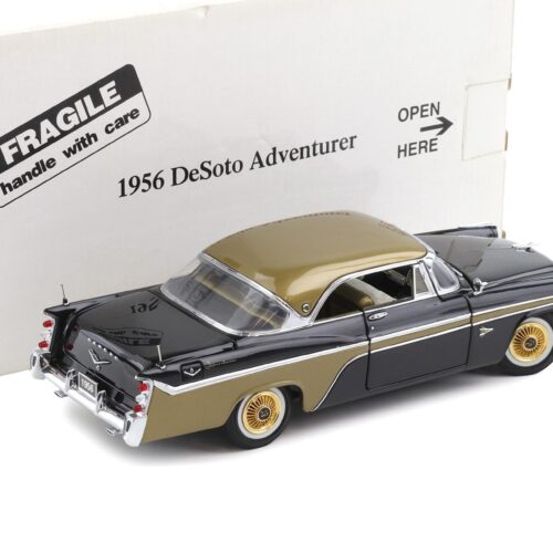 1:24 Danbury Mint 1956 DeSoto Adventurer 2-Door Coupe Jet black/ gold with box