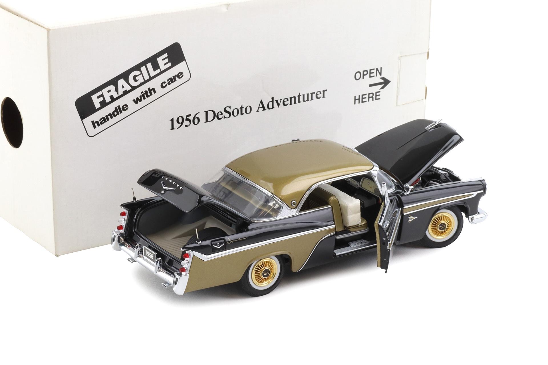 1:24 Danbury Mint 1956 DeSoto Adventurer 2-Door Coupe Jet black/ gold with box