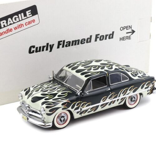 1:24 Danbury Mint 1949 Ford Custom Coupe Curly Flamed dark green with box