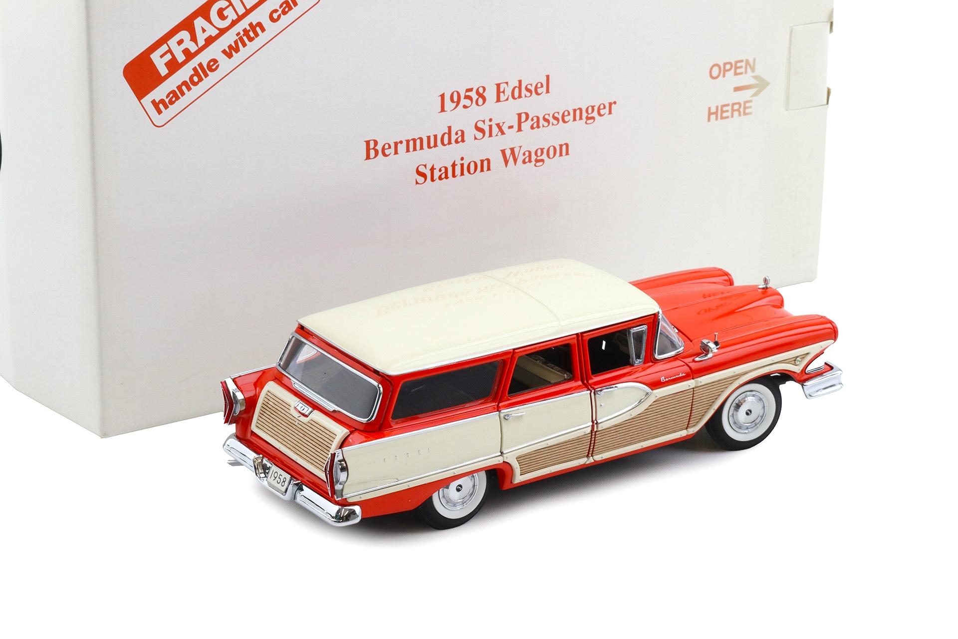 1:24 Danbury Mint 1958 Edsel Bermuda Six-Passenger Station Wagon red/ white with box