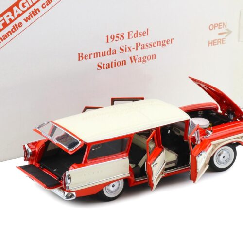 1:24 Danbury Mint 1958 Edsel Bermuda Six-Passenger Station Wagon red/ white with box