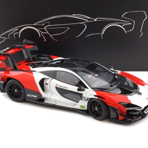 1:18 LCD Models McLaren Senna GTR 2021 white/ red #12 LCD18016-RW
