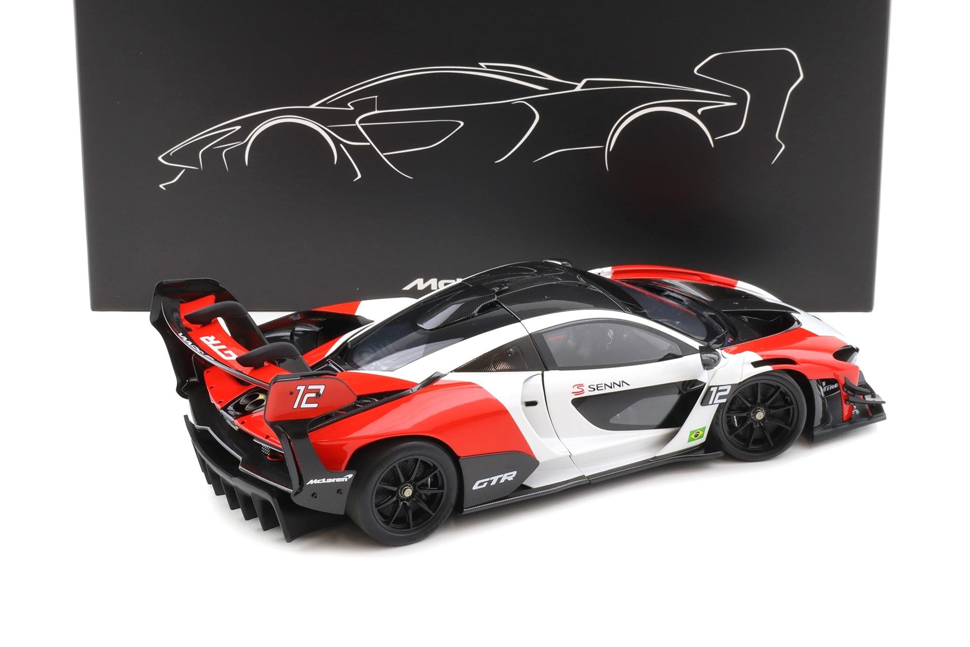 1:18 LCD Models McLaren Senna GTR 2021 white/ red #12 LCD18016-RW