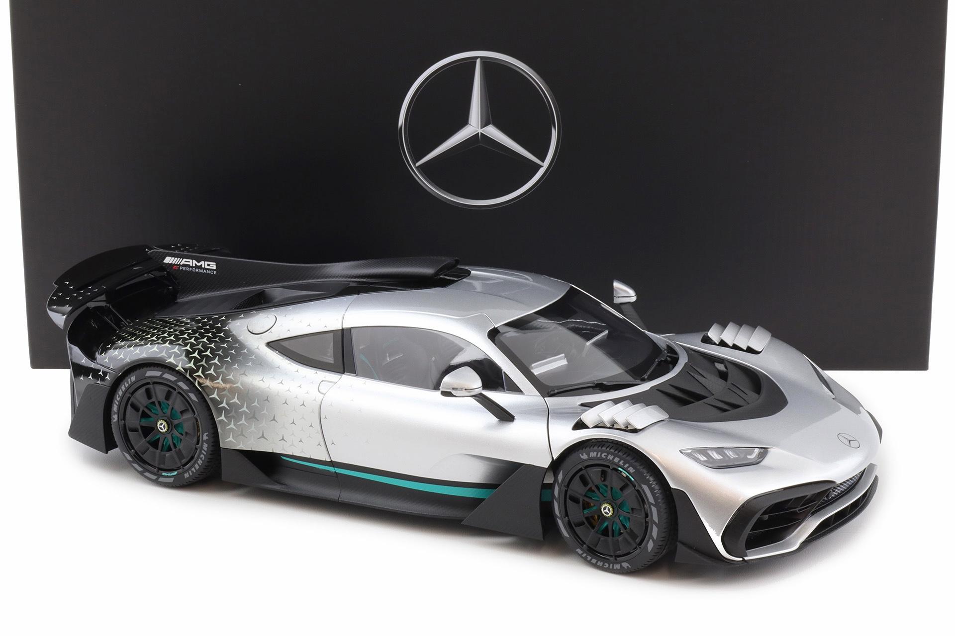 1:12 NZG Mercedes-AMG ONE C298 Star Pattern in AMG silver arrow DEALER VERSION