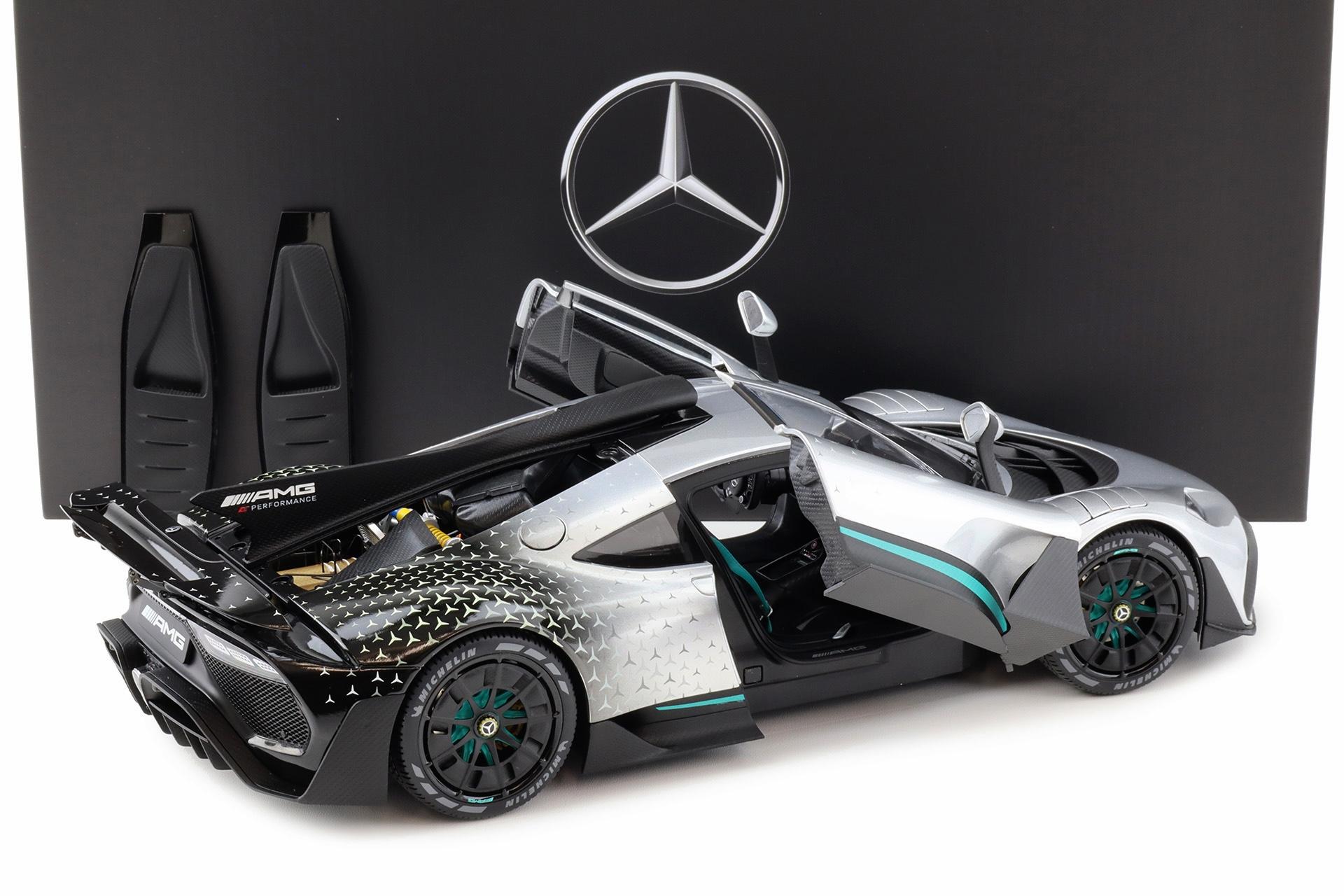 1:12 NZG Mercedes-AMG ONE C298 Star Pattern in AMG silver arrow DEALER VERSION