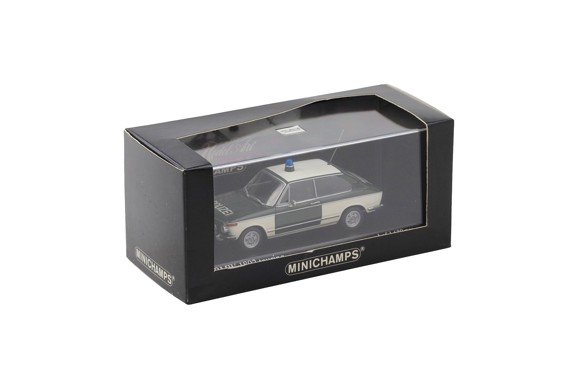 1:43 Minichamps BMW 1802 Touring 1972 Polizei München green/ white