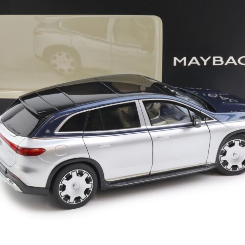 1:18 NZG Mercedes Maybach EQS 680 SUV nautic blue/ hightech silver DEALER VERSION