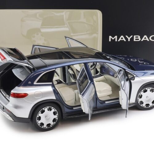 1:18 NZG Mercedes Maybach EQS 680 SUV nautic blue/ hightech silver DEALER VERSION